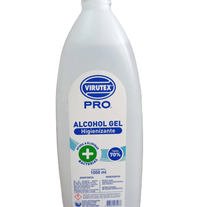 Alcohol Gel Antibacterial – 60 ml, 500 ml y 1 Litro 6