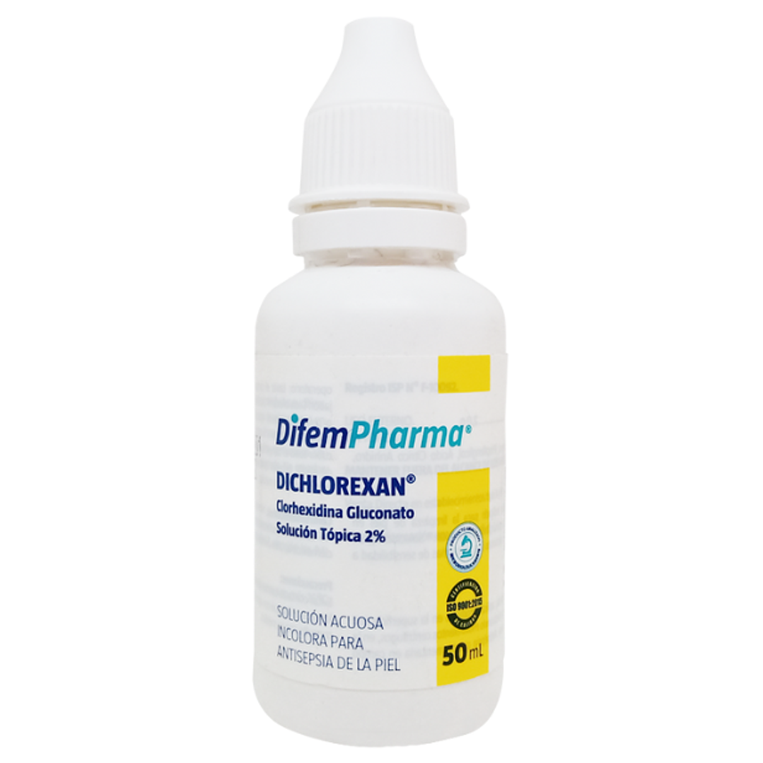 Solución Antiséptica   Dichlorexan Clorhexidina Gluconato  – Difempharma (500 ml y 50 ml) 3