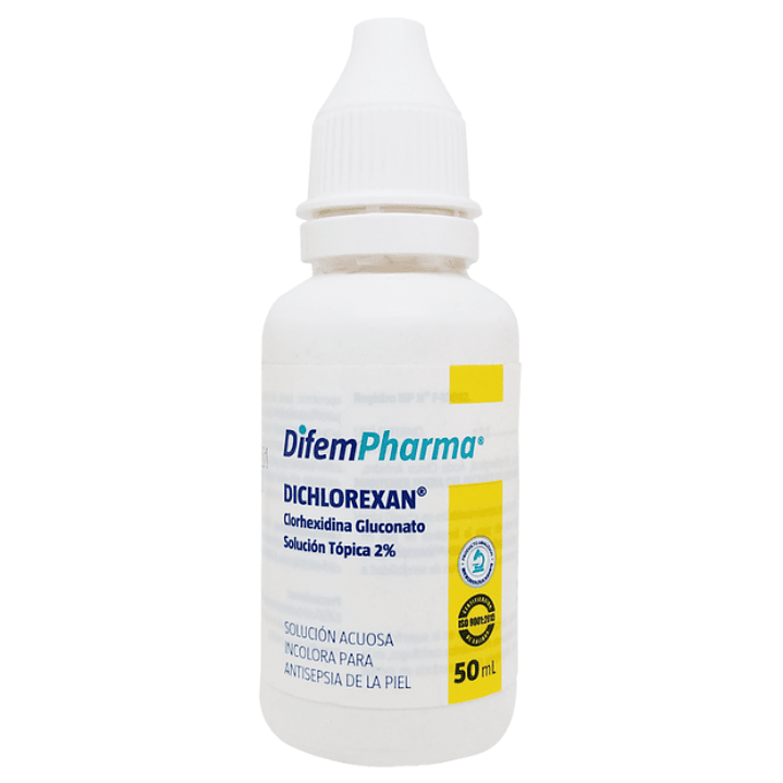 Solución Antiséptica   Dichlorexan Clorhexidina Gluconato  – Difempharma (500 ml y 50 ml) 3