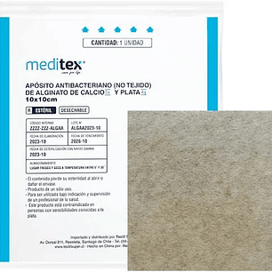 Apósito Antibacteriano de Alginato de Calcio y Plata(10x10cm) – Meditex