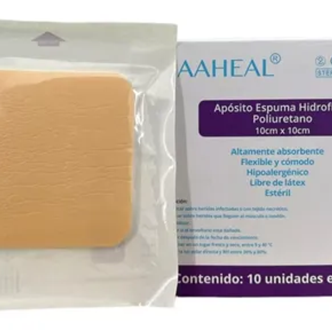 Apósito de Espuma Hidrofílica de Poliuretano – Estéril 10 x 10 cm 1