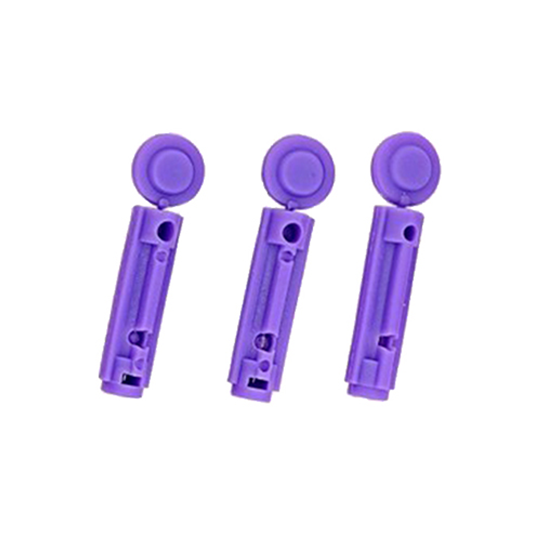 Lancetas Desechables Moradas 28G – Bolsa x25 Unidades 1