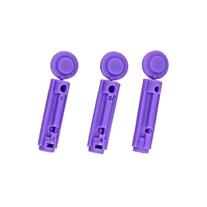 Lancetas Desechables Moradas 28G – Bolsa x25 Unidades 1