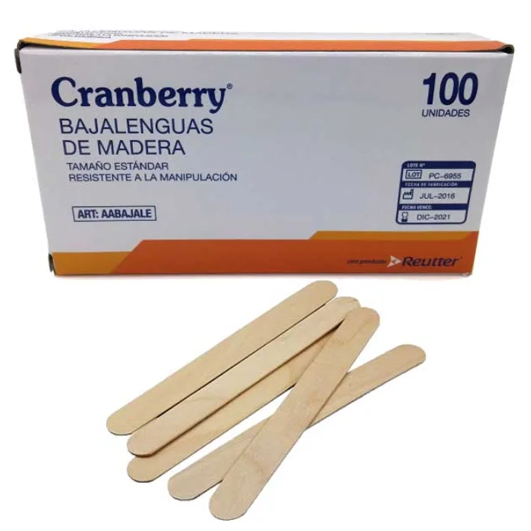 Bajalenguas de Madera – Caja x100 Unidades (Cranberry) 2