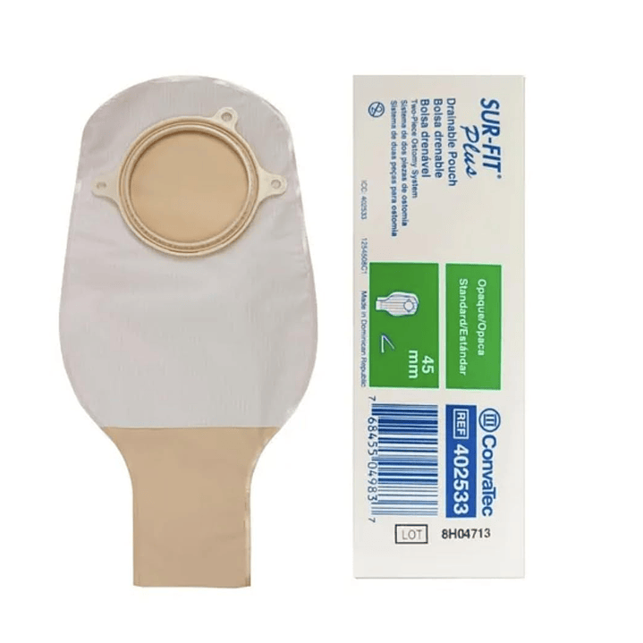 Bolsa de Colostomía Drenable Opaca con Aro de 45 mm – ConvaTec Sur-Fit Plus® Ref. 402533 2