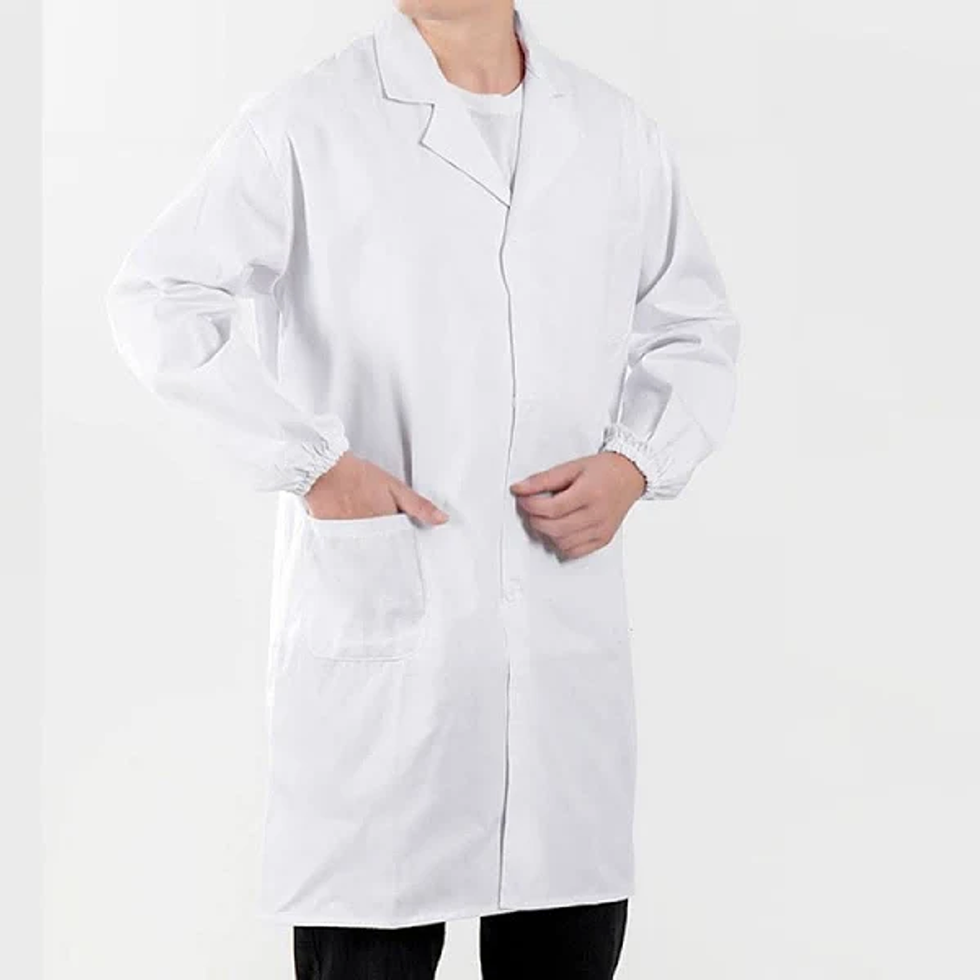 Delantal Blanco de Laboratorio Unisex 1