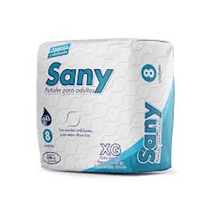 Pañal Panty Sany Tallas M – G – XG (Paquete x 8 unds)