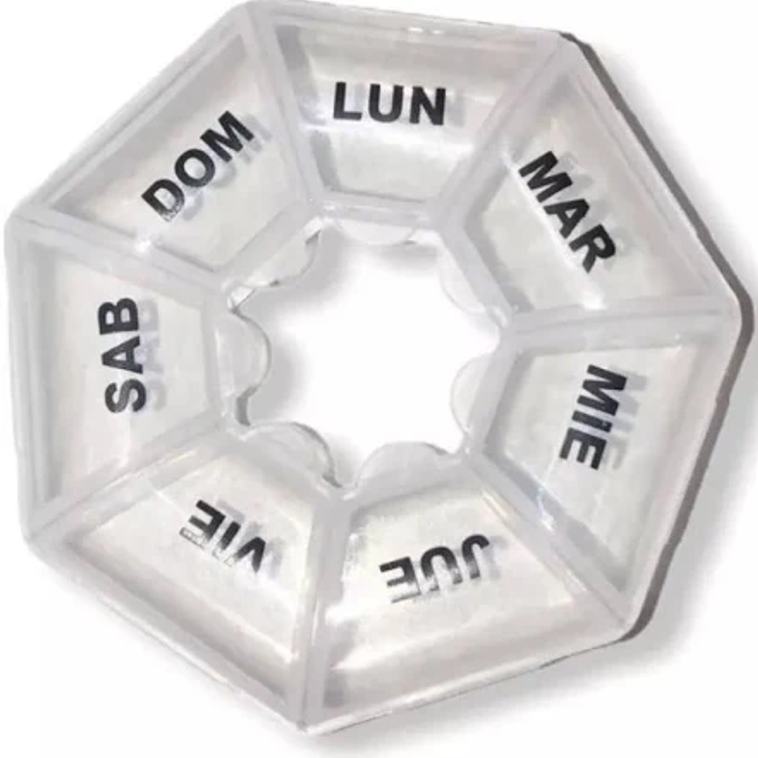 Pastillero Hexagonal y 3 dimesiones 1