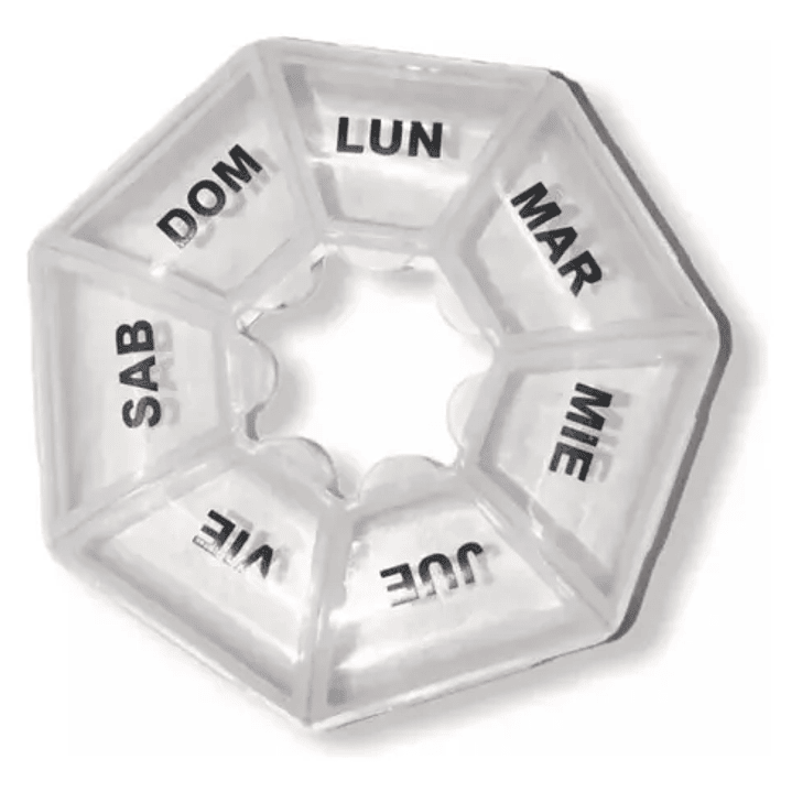 Pastillero Hexagonal y 3 dimesiones 3