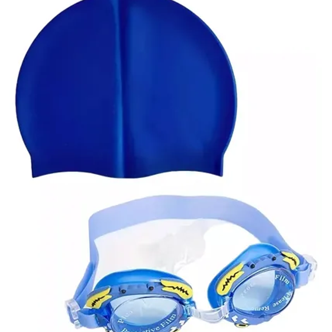 Set De Gorro y Lentes de Piscina 1