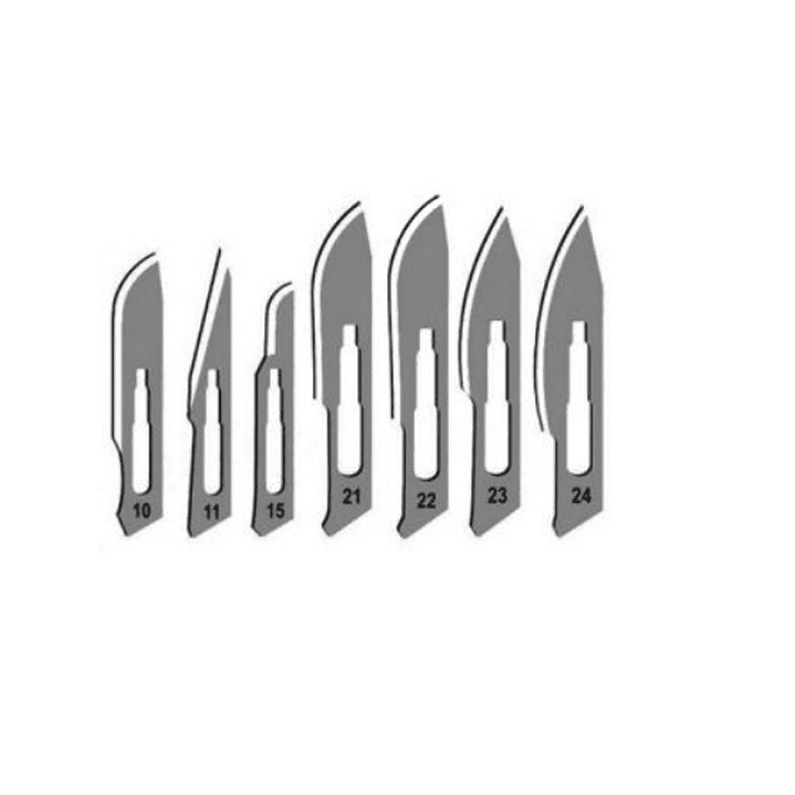 Hoja de Bisturí Nº 10, 11, 15, 20, 21, 22, 23 y 24 – Unidad 1