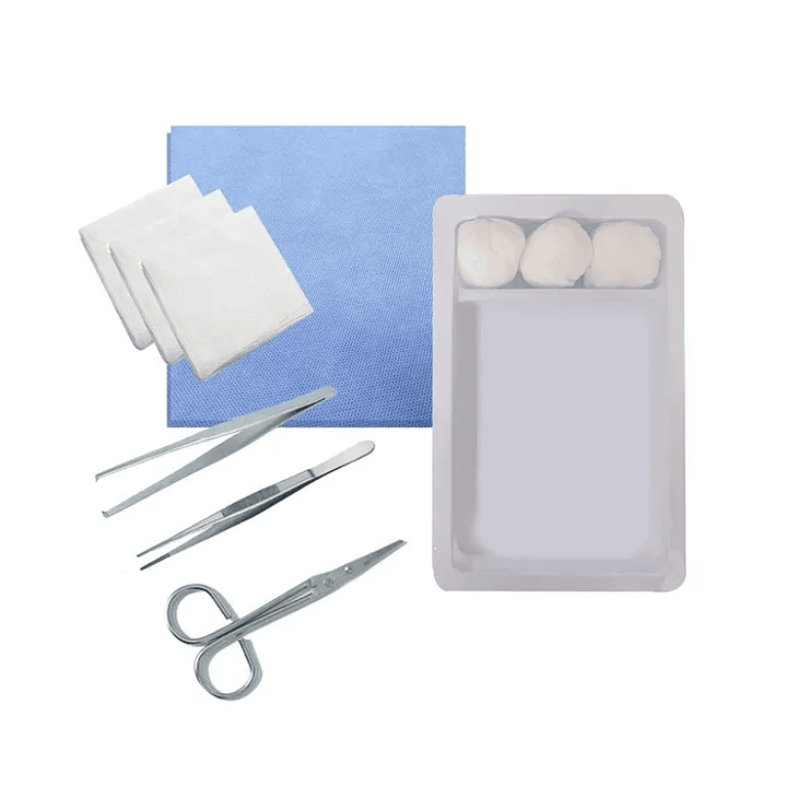 Kit de Curación con Bandeja Blanca 15 x 9 cm / 2 Divisiones 1