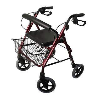 Andador de 4 Ruedas con Asiento y Canasto 
