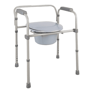 BAÑO SILLA WC 3 EN 1  (GRIS) EN ACERO