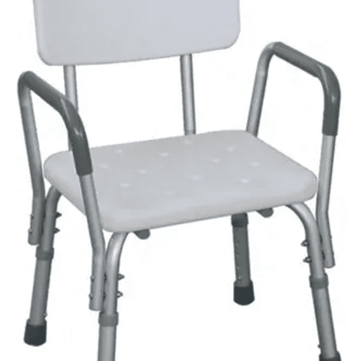Silla para Ducha con Espaldar y Apoya Brazos 1