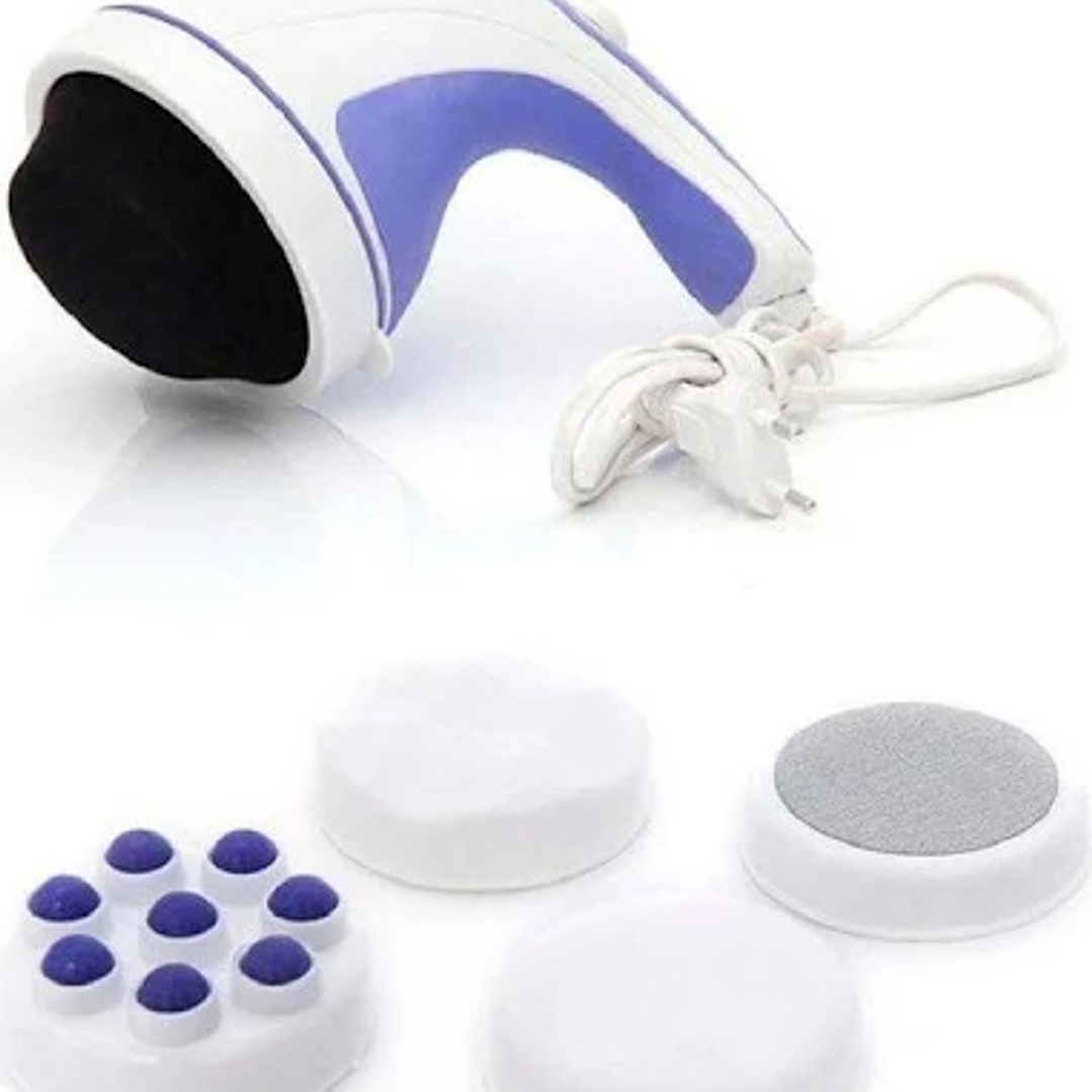 Masajeador Curvo Eléctrico con 4 Cabezas Intercambiables 1