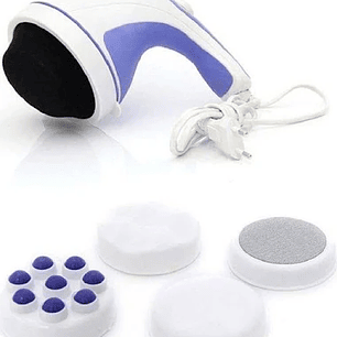 Masajeador Curvo Eléctrico con 4 Cabezas Intercambiables