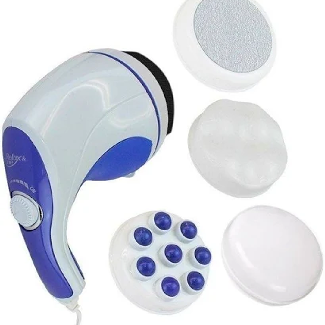 Masajeador Curvo Eléctrico con 4 Cabezas Intercambiables 2
