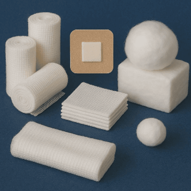 Gasas, apósitos y algodones