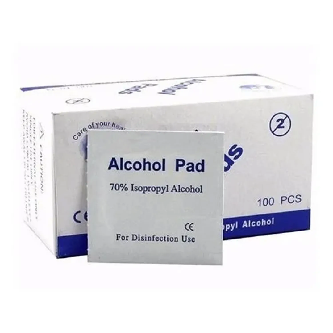 Toallitas Alcohol pads x 100 pcs CAJA 1