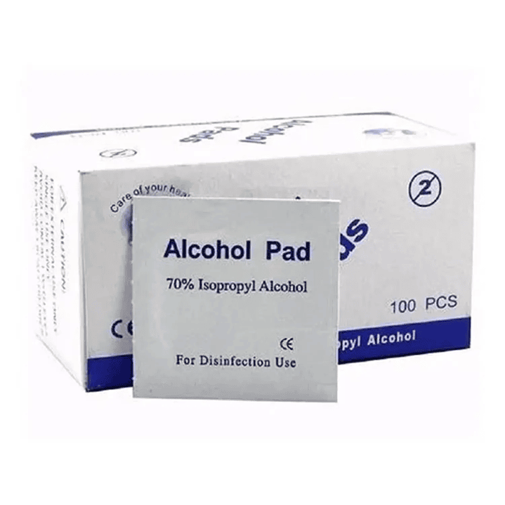 Toallitas Alcohol pads x 100 pcs CAJA 1