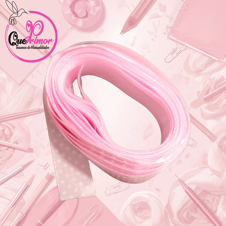 CINTA DE SATIN CON PUNTOS 3