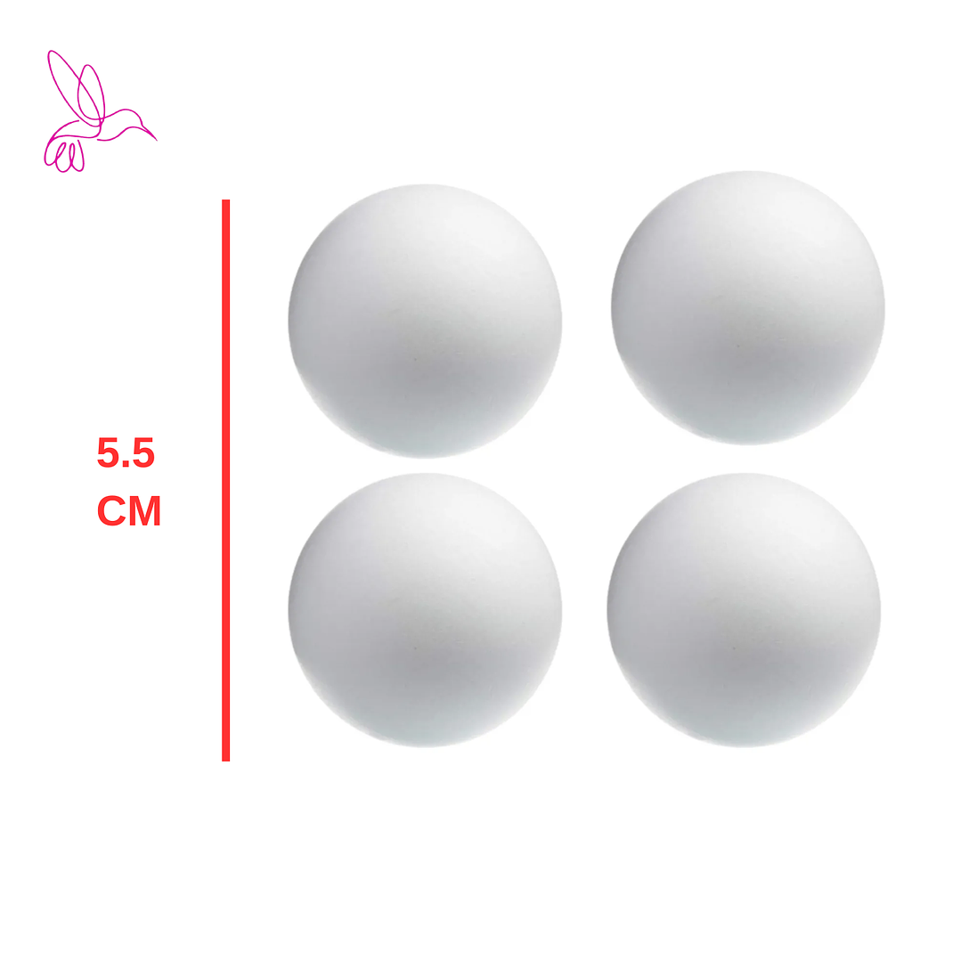 BOLAS DE POREXPAN (PLUMAVIT) 5.5 CM - 4 PCS - DREAM DIY 1