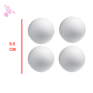 BOLAS DE POREXPAN (PLUMAVIT) 5.5 CM - 4 PCS - DREAM DIY