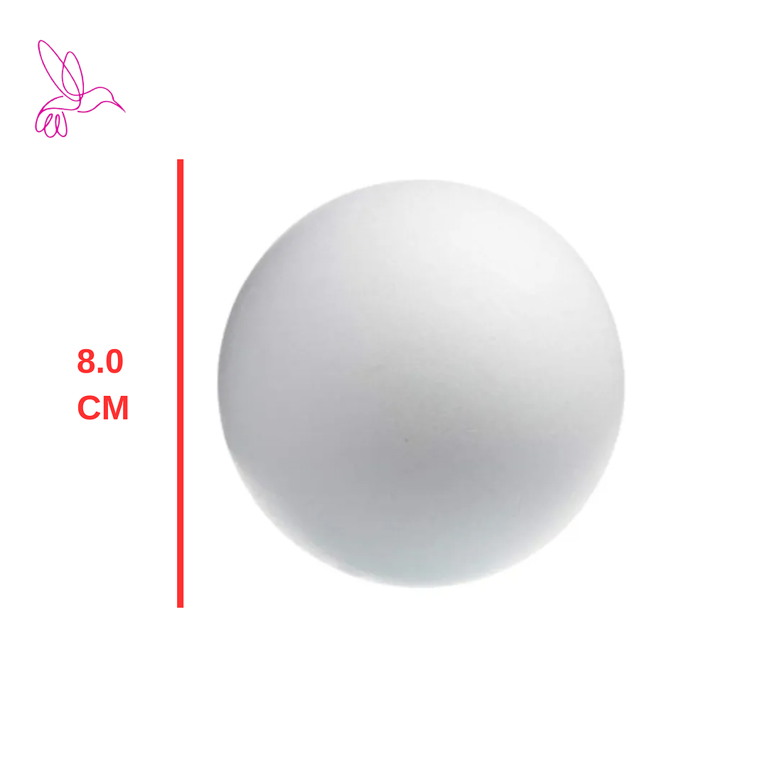 BOLAS DE POREXPAN (PLUMAVIT) 8.0CM  - DREAM DIY 1