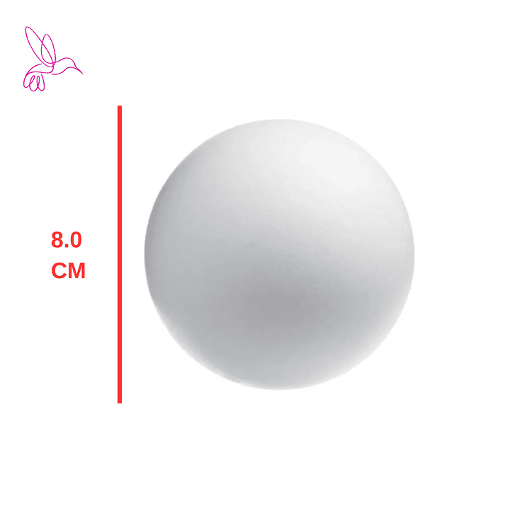 BOLAS DE POREXPAN (PLUMAVIT) 8.0CM  - DREAM DIY 1