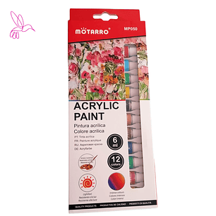 PINTURA ACRILICA (ACRYLIC PAINT)  -SET DE 12 COLORES