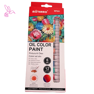 PINTURA AL OLEO (OIL COLOR PAINT)- SET DE 12 COLORES 