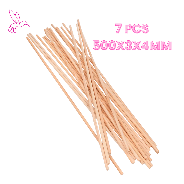 PALOS DE MADERA - 500X3X4MM - (7 PCS) 1