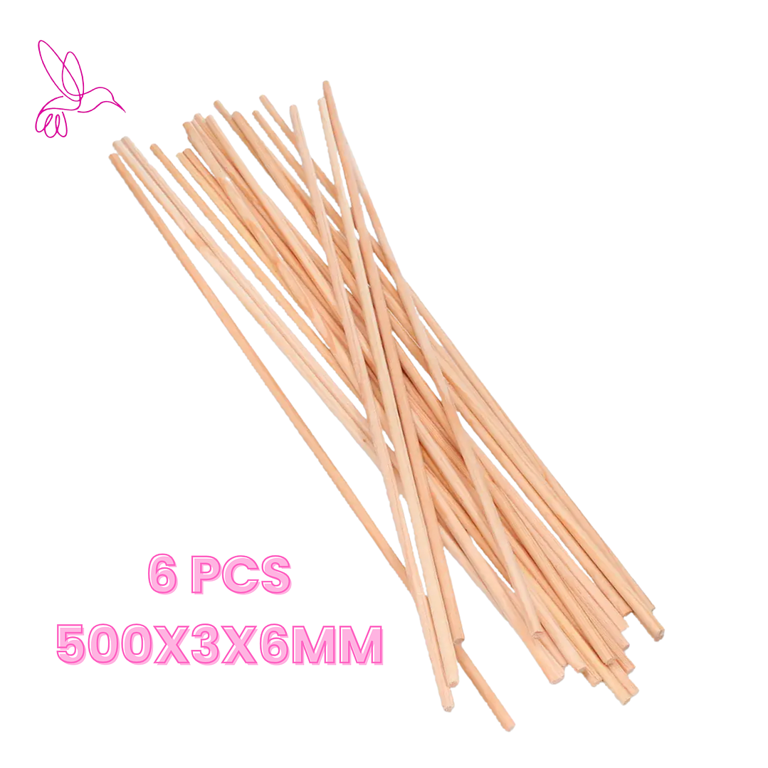 PALOS DE MADERA - 500X3X6MM - (6PCS) 1