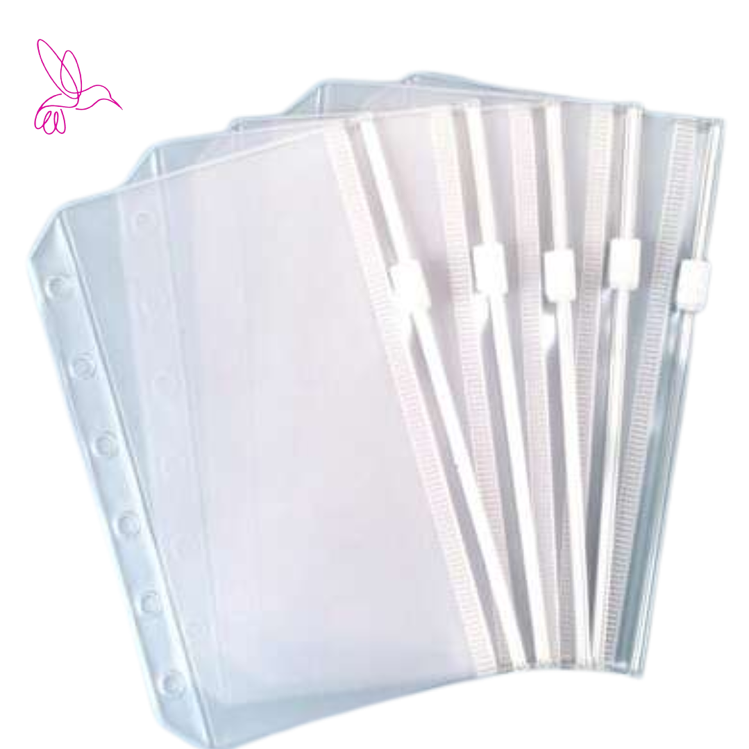 SOBRES TRANSPARENTE CON CIERRE A5 1