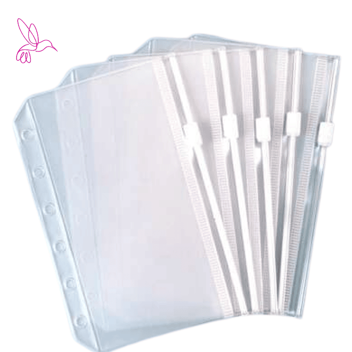 SOBRES TRANSPARENTE CON CIERRE A5 1