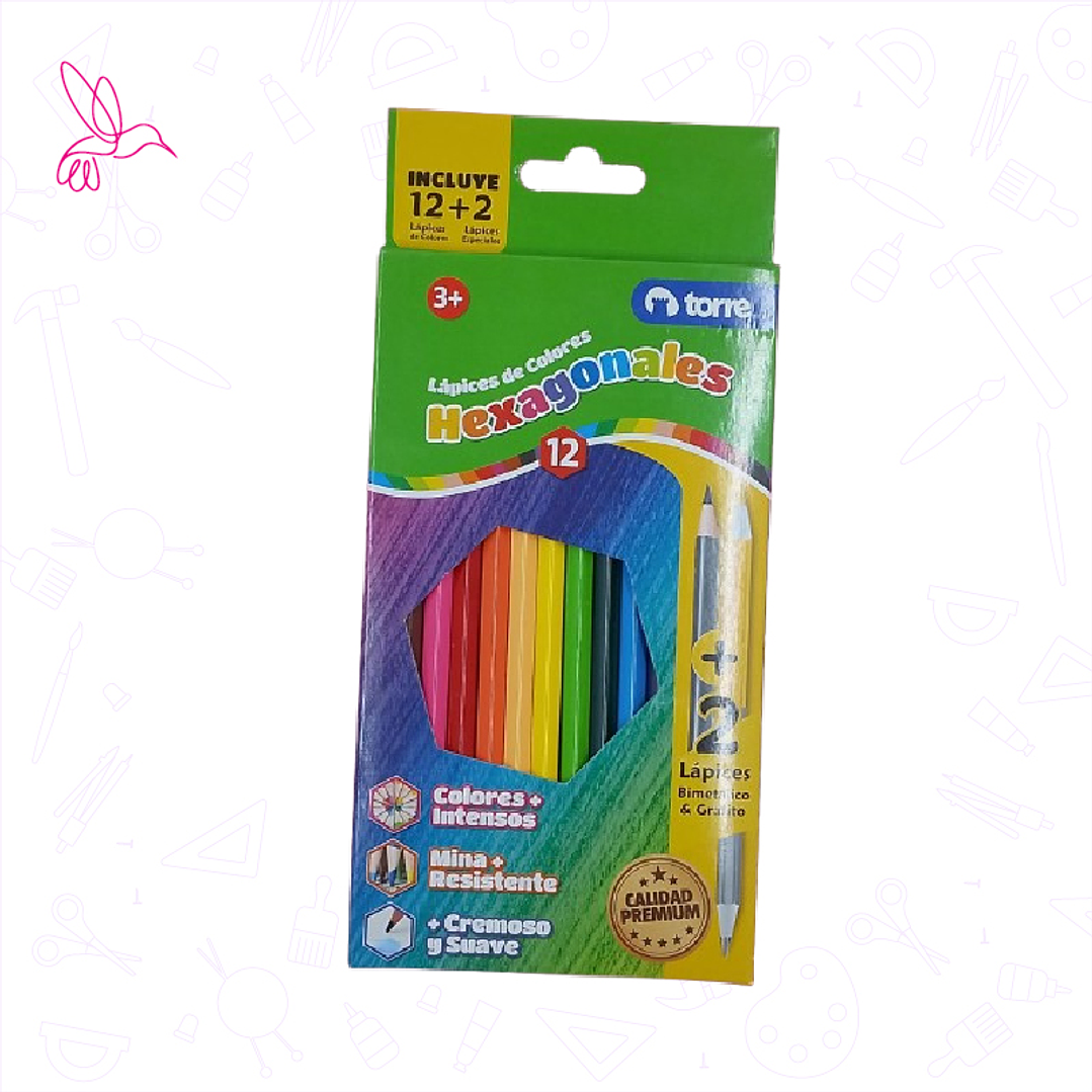 LAPICES DE COLORES HEXAGONALES 1