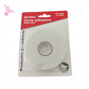 CINTA ADHESIVA DOBLE CARA CON ESPONJA 18MM X 4M