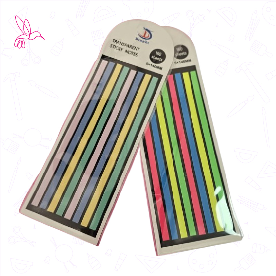 NOTAS ADHESIVAS EN TIRA TRANSPARENTES  1