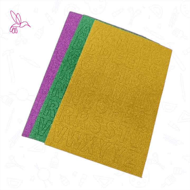 LAMINA GOMA EVA GLITTER (LETRAS) 1