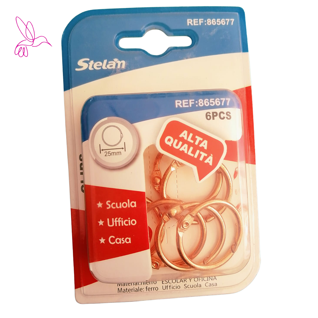 ANILLOS METALICOS DE ALTA CALIDAD (ARGOLLAS PARA ENCUADERNAR)- ANELLI METALLICI) 2