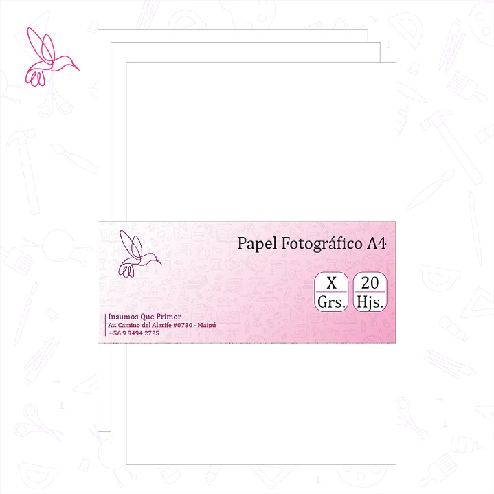 PAPEL FOTOGRÁFICO A4 ADHESIVO - 20 HOJAS 1