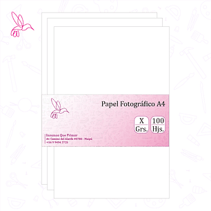 PAPEL FOTOGRÁFICO A4 - 100 HOJAS