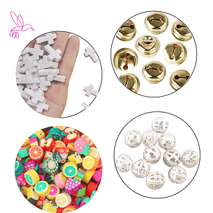 DIJES Y CUENTAS DECORATIVAS PARA BISUTERIA MARCA DIY