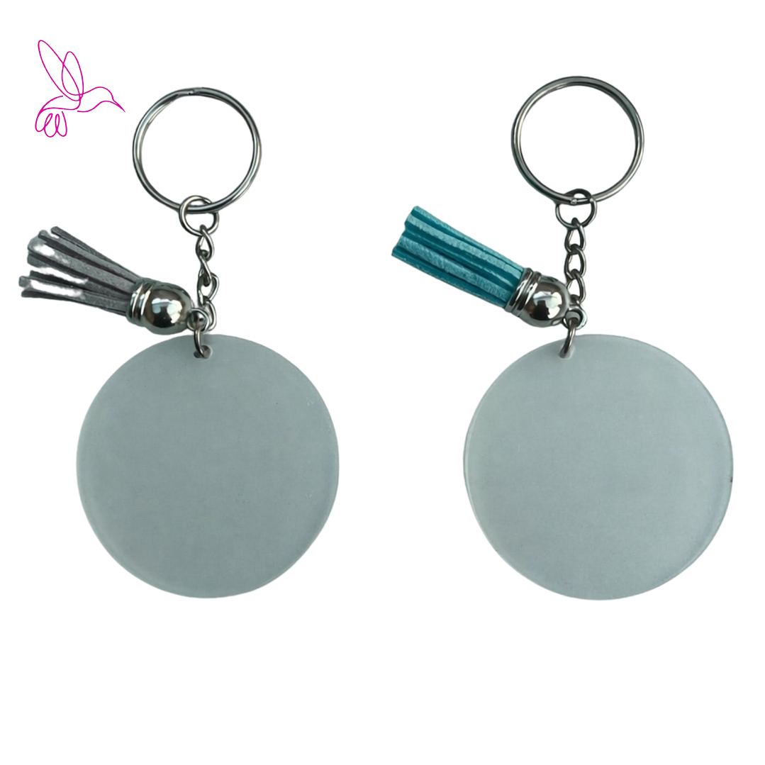 KIT DE LLAVERO ACRILICO DIY CON BORLAS Y HERRAJES  1