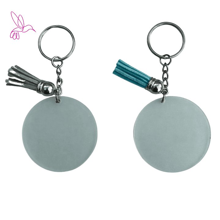 KIT DE LLAVERO ACRILICO DIY CON BORLAS Y HERRAJES  1