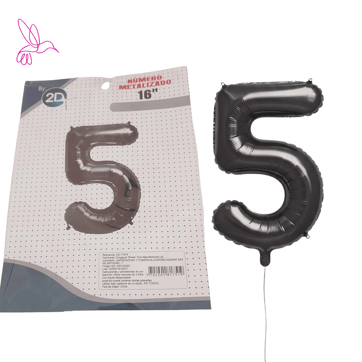 GLOBOS PREMIUM PARA DECORACION- DE NUMEROS  3