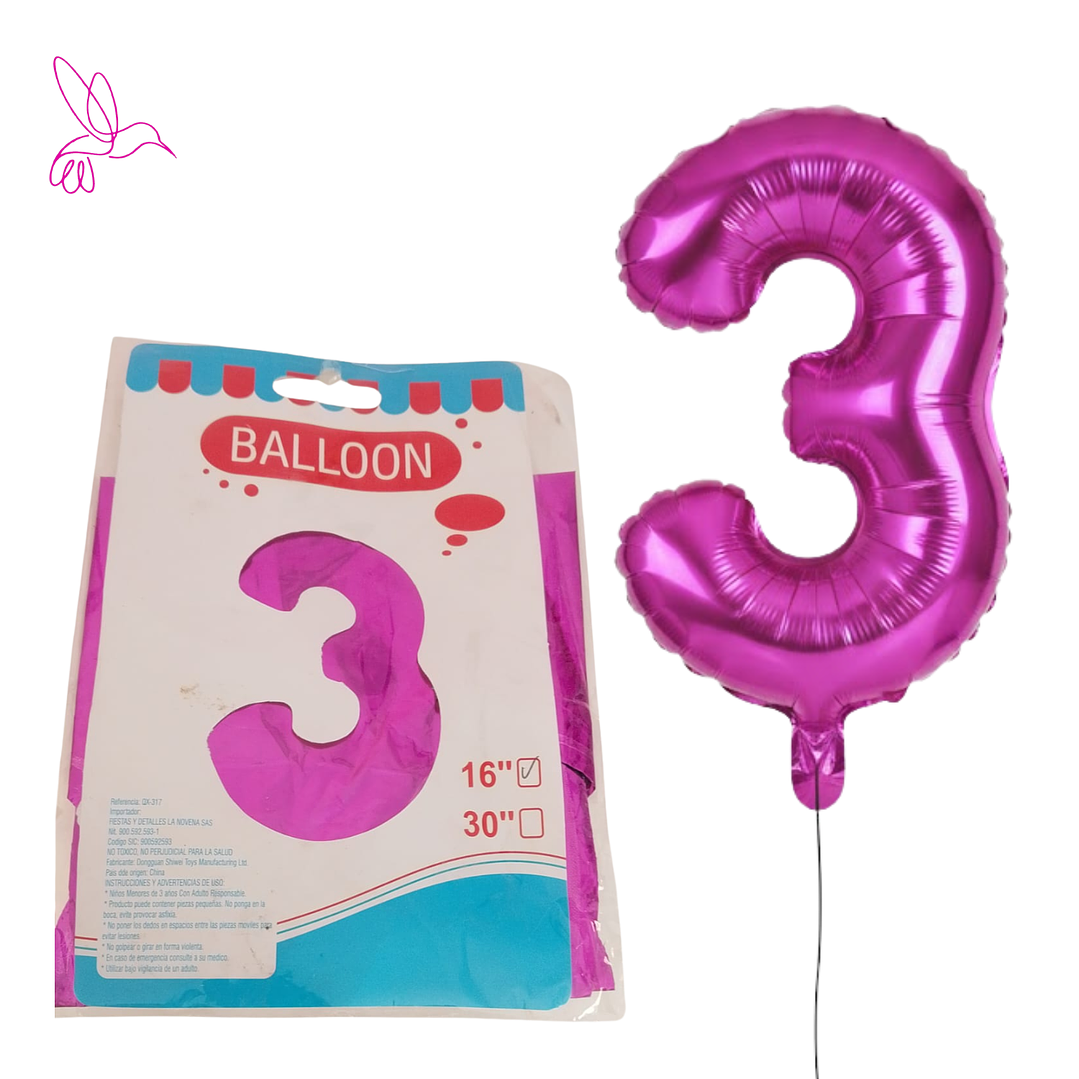 GLOBOS PREMIUM PARA DECORACION- DE NUMEROS  9
