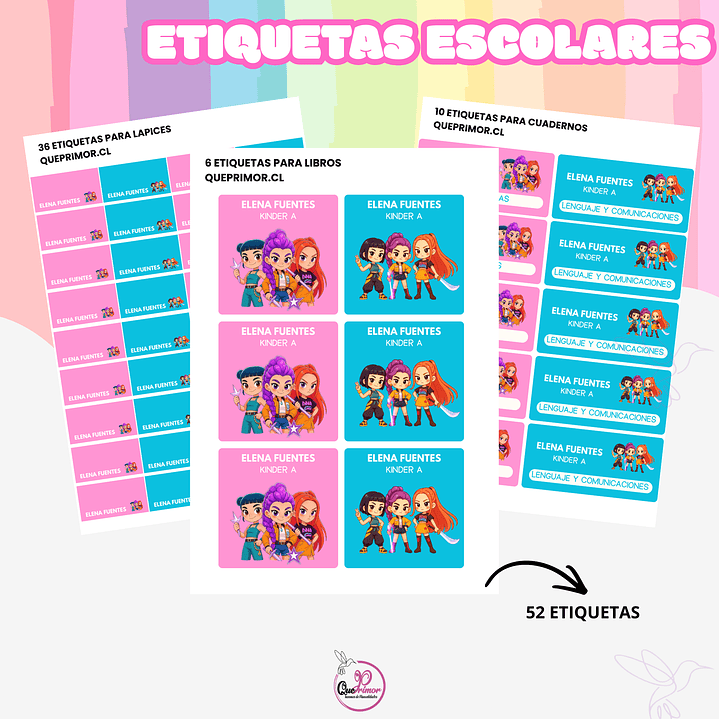 Etiquetas escolares  1