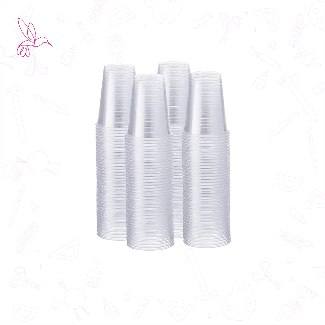 Vasos desechables transparentes  1